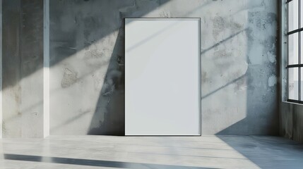 interior room concept with empty canvas for wall art, copy space