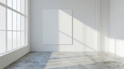 Fototapeta premium interior room concept with empty canvas for wall art, copy space
