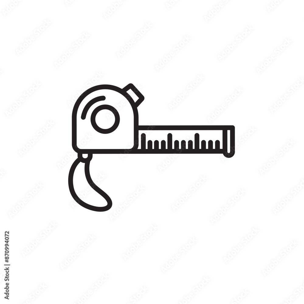 Poster measure tape icon vector set collection for web