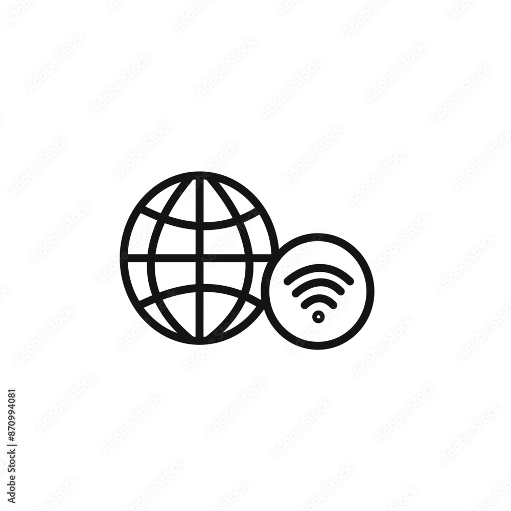Aufkleber mobile internet icon vector set collection for web