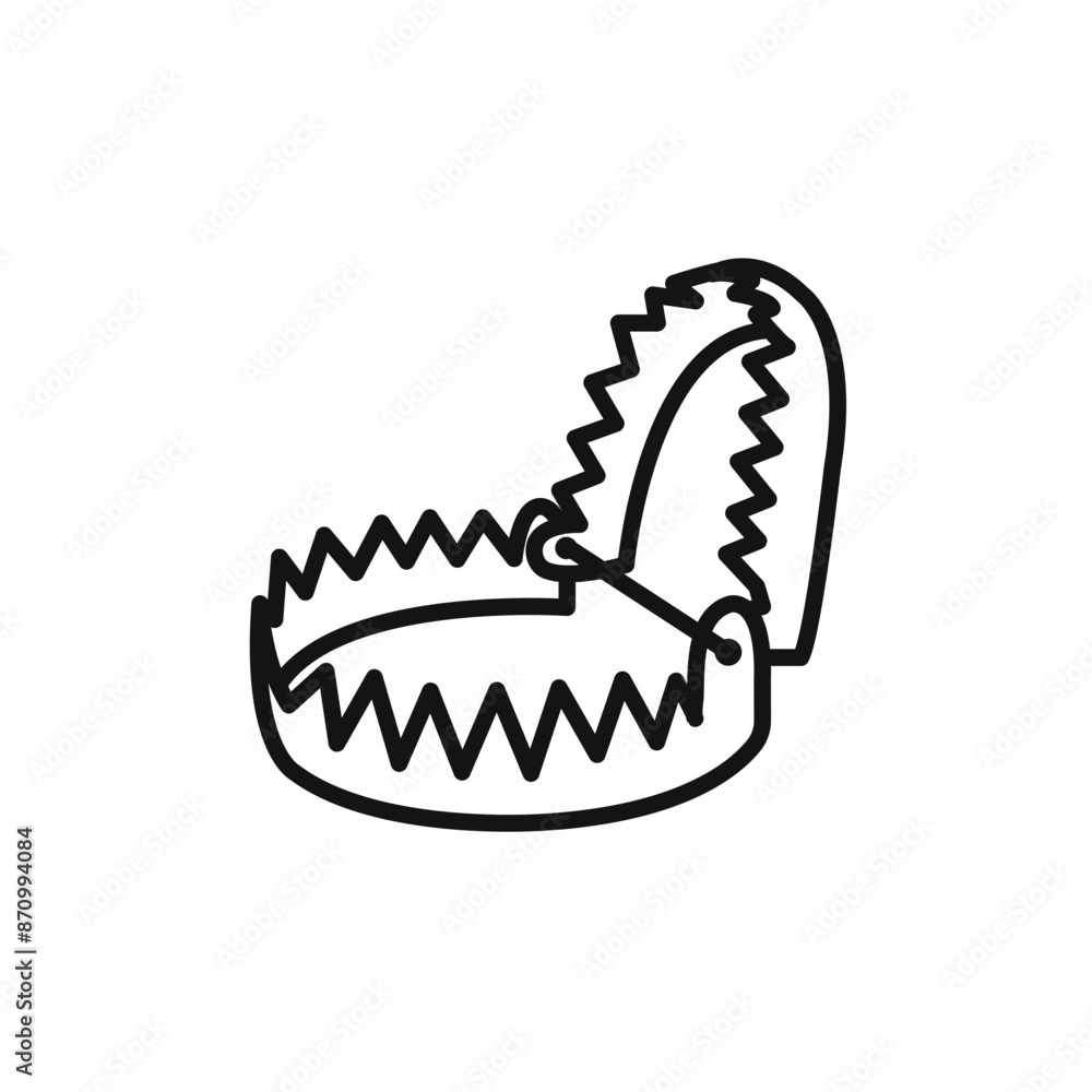 Poster metal trap icon vector set collection for web
