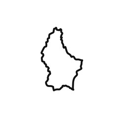 Luxembourg country map icon vector set collection for web