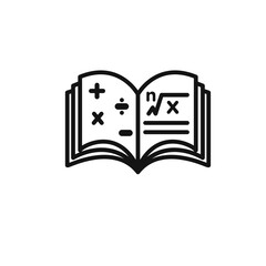 Maths book icon vector set collection for web