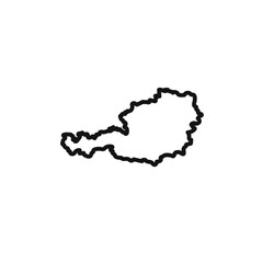 map of Austria icon vector set collection for web