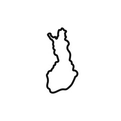 map of Finland icon vector set collection for web