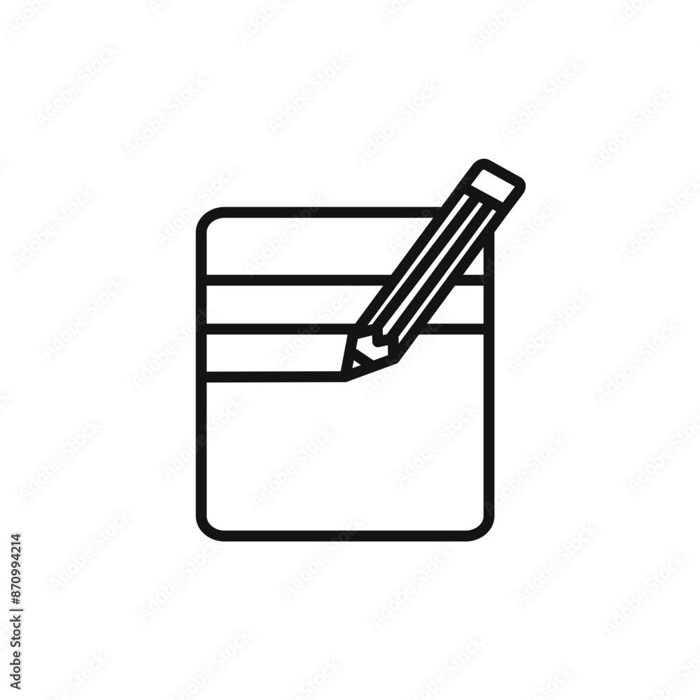 Poster pencil icon vector set collection for web