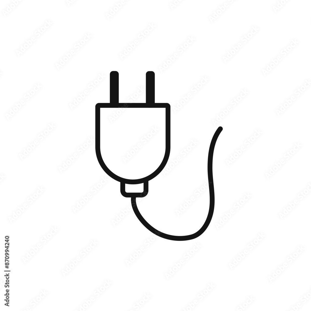 Aufkleber plug icon vector set collection for web