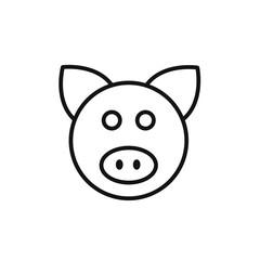Pig face icon vector set collection for web