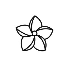 plumeria icon vector set collection for web