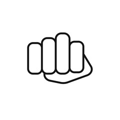 punch fist hand icon vector set collection for web