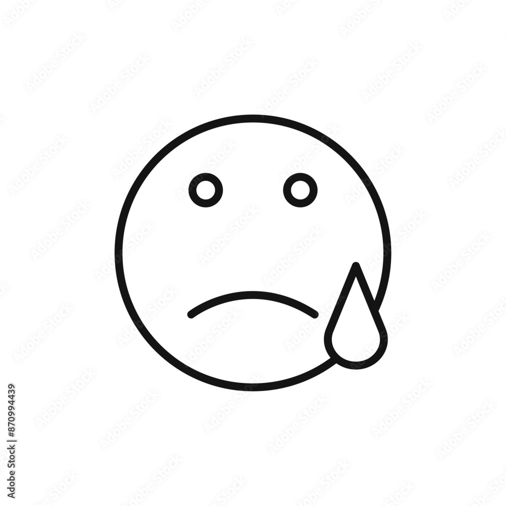 Poster sad icon vector set collection for web