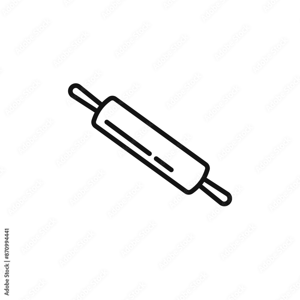 Poster rolling pin icon vector set collection for web
