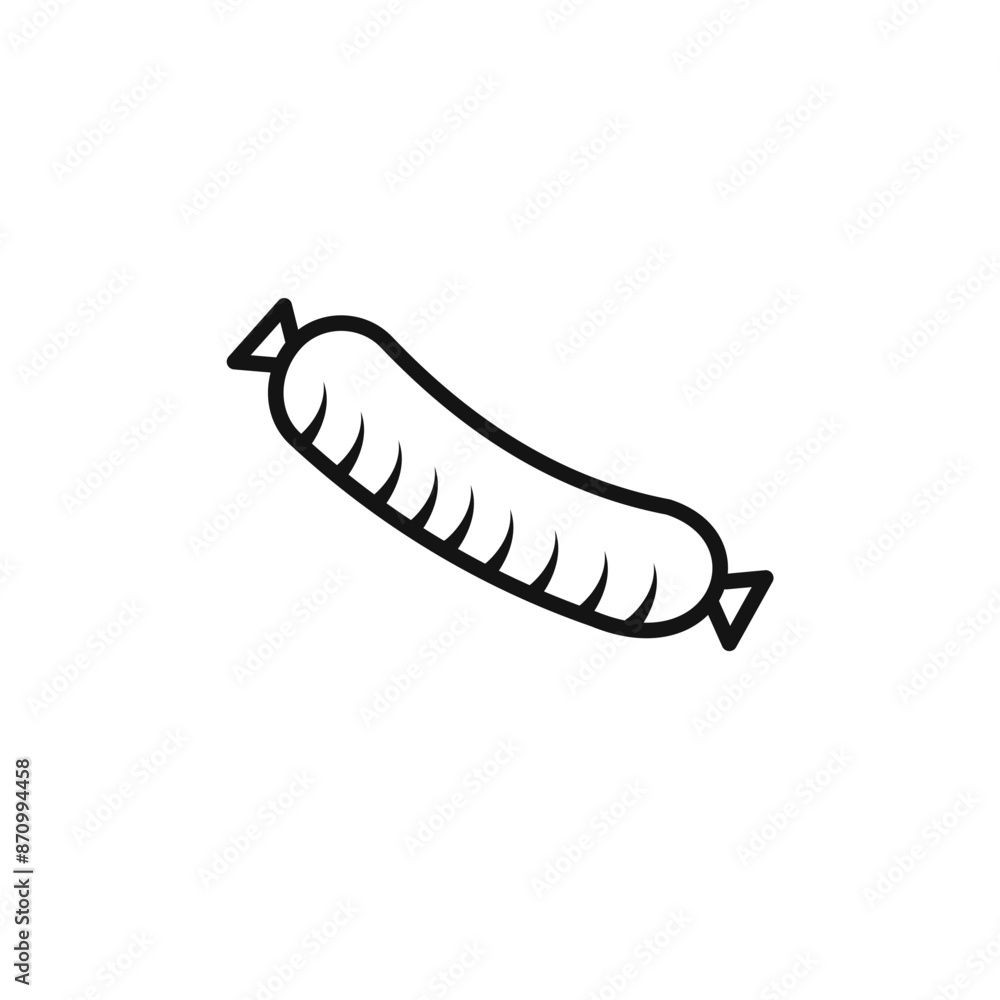 Poster sausage icon vector set collection for web