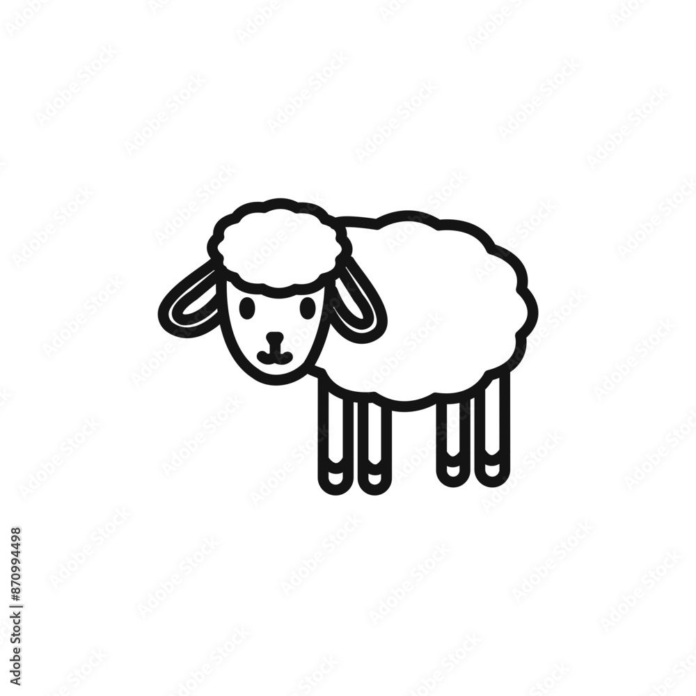 Poster sheep icon vector set collection for web