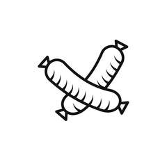 sausages icon vector set collection for web