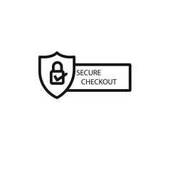 secure checkout icon vector set collection for web