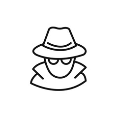 Secret agent icon vector set collection for web