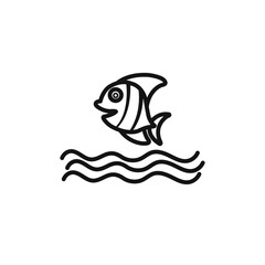 Sea Life icon vector set collection for web