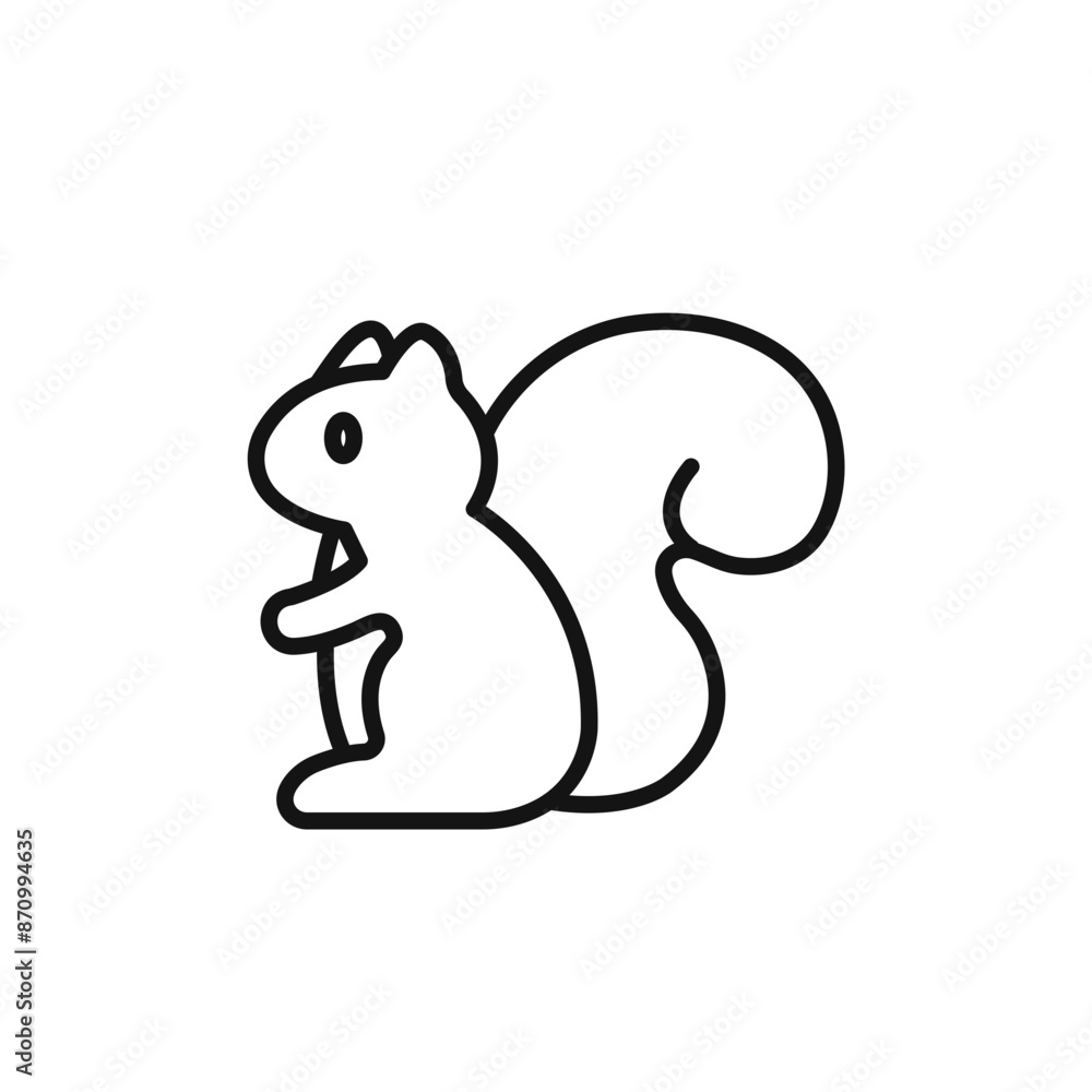 Poster squirrel icon vector set collection for web
