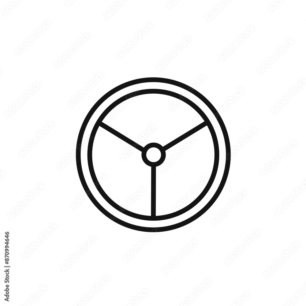 Poster Steering wheel icon vector set collection for web