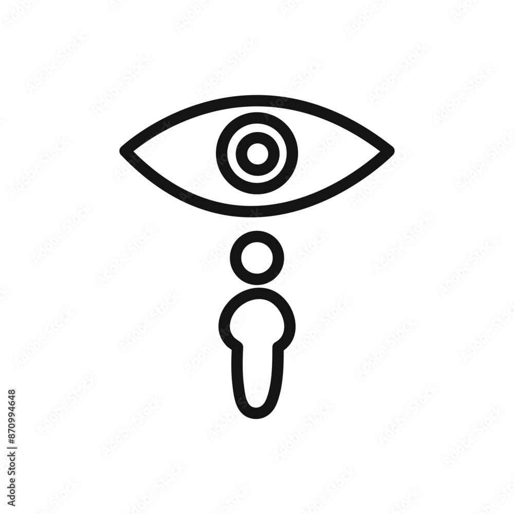 Poster surveillance icon vector set collection for web