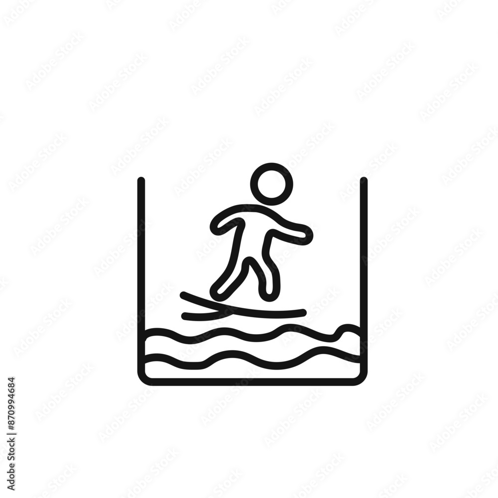 Poster surfing icon vector set collection for web