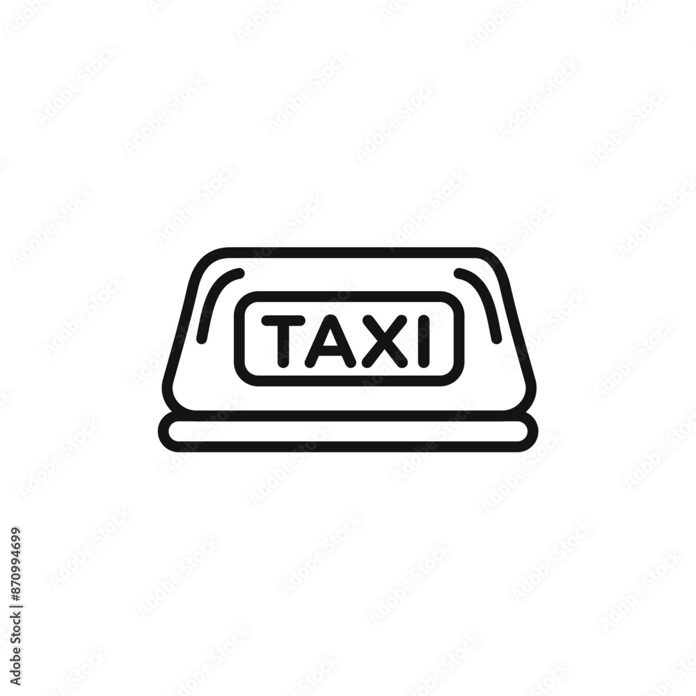 Poster Taxi lamp icon vector set collection for web