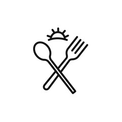 Sunrise Breakfast Icon vector set collection for web