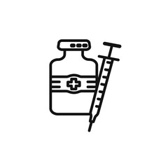 vial medical icon vector set collection for web