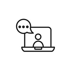 Video chat conference icon vector set collection for web