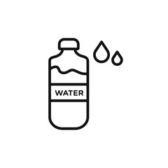 Water bottle icon vector set collection for web