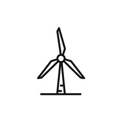 Wind turbine icon vector set collection for web