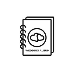 wedding album icon vector set collection for web