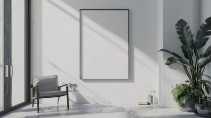 Fototapeta premium interior room empty wall copy space cozy and comfort interior decoration for creativity ideas home interior concept background