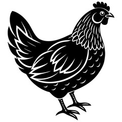 chicken silhouette vector illustration