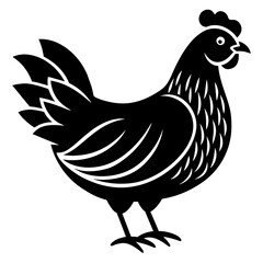 chicken silhouette vector illustration