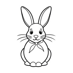 Easter bunny coloring page
