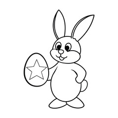 Easter bunny coloring page