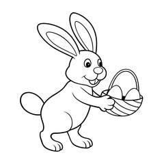 Easter bunny coloring page