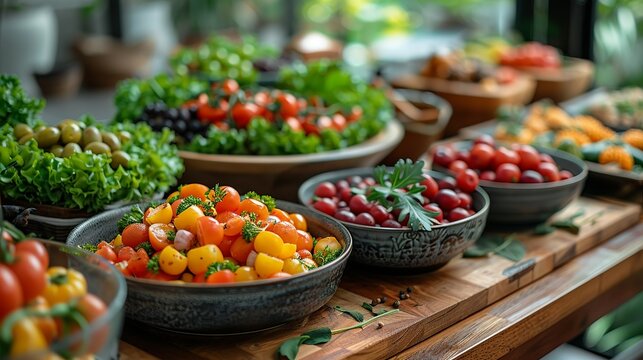 Realistic Photo of an Organic Farm to Table Event: Capture a farm-to-table dining event featuring organic produce, emphasizing the connection between sustainable farming and healthy eating. ,