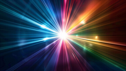 Single Light Beam Splitting into Multicolored Rays in a Dark Space