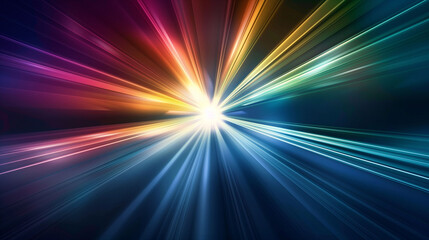 Multicolored Rays Emerging from a Single Light Beam in a Dark Space