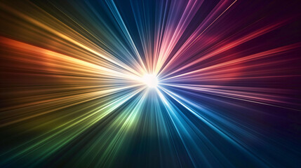 Single Light Beam Splitting into Multicolored Rays in a Dark Space