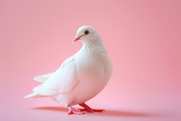 Dove, isolated on pastel background, stock photographic style
