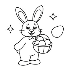 Easter bunny coloring page