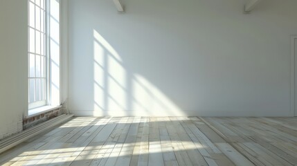 Fototapeta premium empty room with wall mockup copy space, interior, cozy concept design