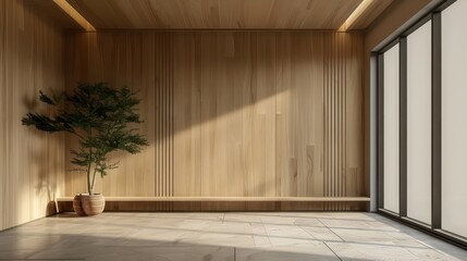 empty room with wall mockup copy space, interior, cozy concept design