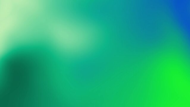 Blue green motion gradient background. Moving abstract blurred background. The colors vary with position, producing smooth color transitions. Color neon gradient. 4k