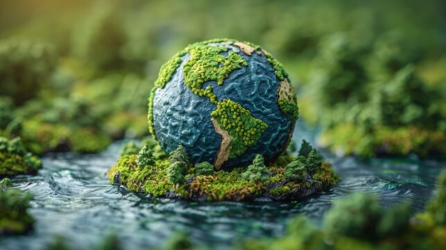 Realistic photo of a global summit focused on environmental agreements, representing the collaborative effort of nations to address climate change and environmental sustainability. , Minimalism,