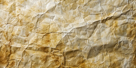 Fototapeta premium Vintage Wrinkled Brown Parchment Paper Texture for Background or Design Element